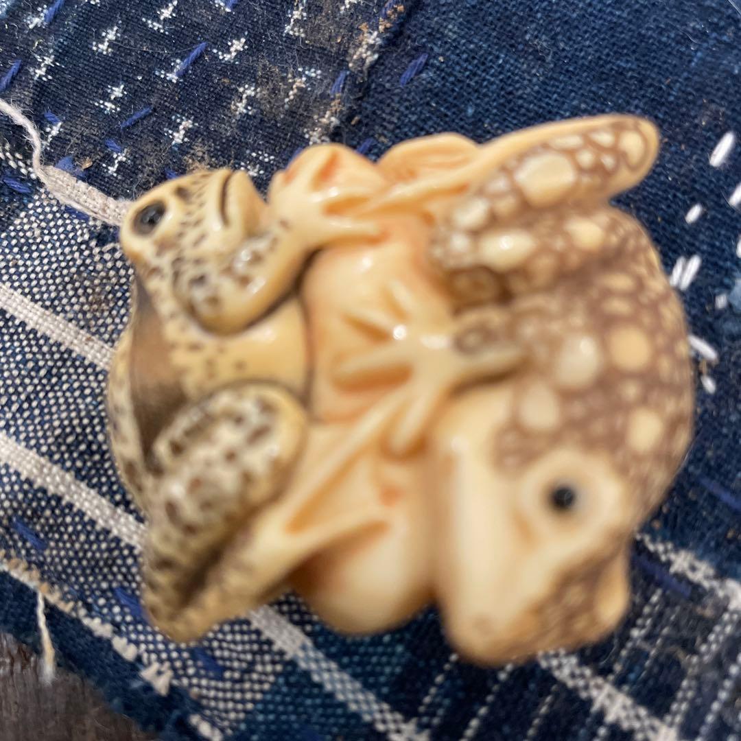 根付け、アンティーク、3点