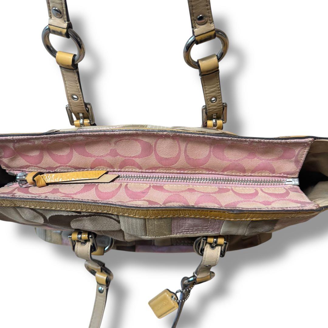 コーチ COACH パッチワーク トートバッグ 肩がけ シグネチャー A4