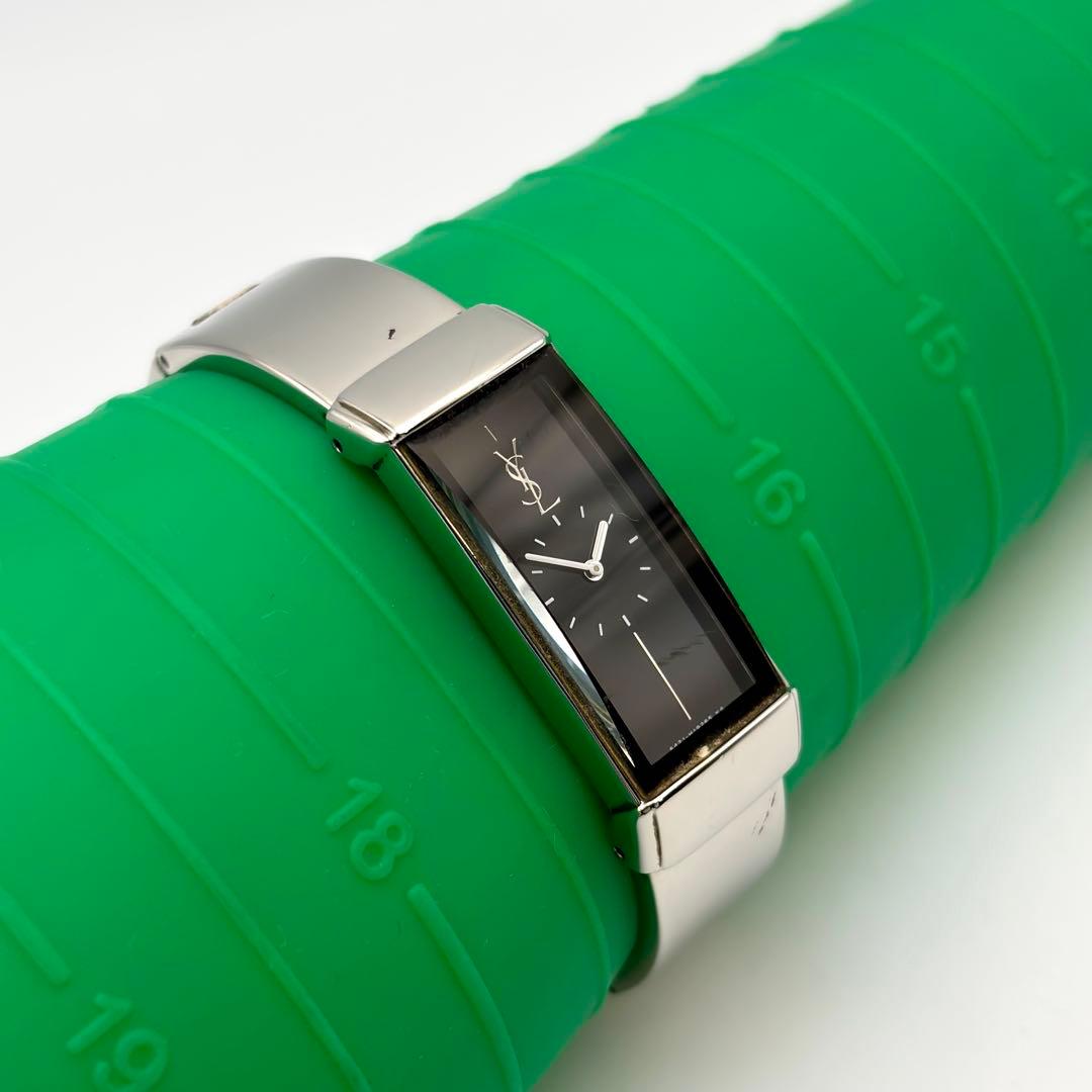 稼働 イヴサンローラン 腕時計 バングル YSL 新品電池 ヴィンテージ