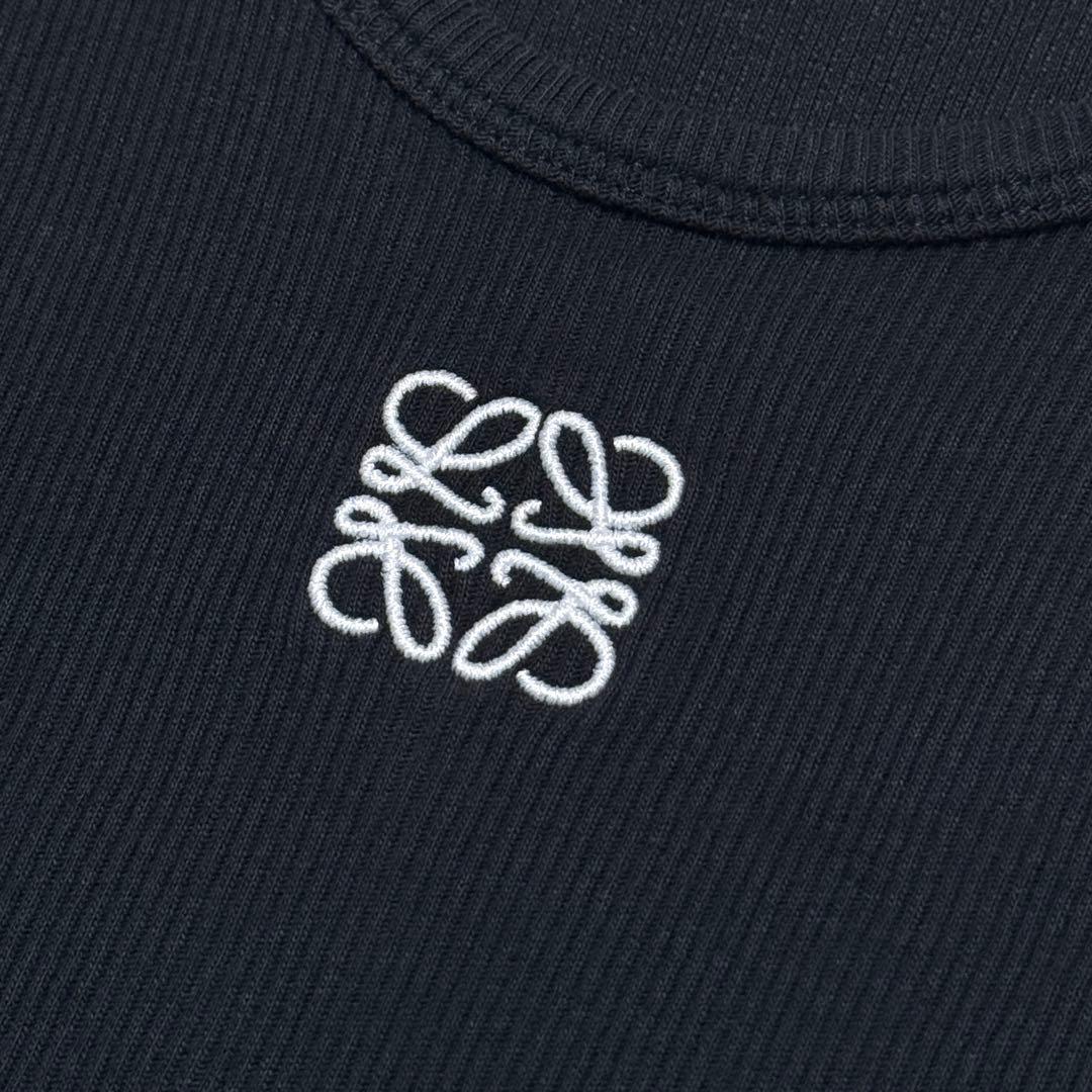 う*ん様 LOEWE アナグラム ロゴ 刺繍 リブ ニット タンクトップ XLサ