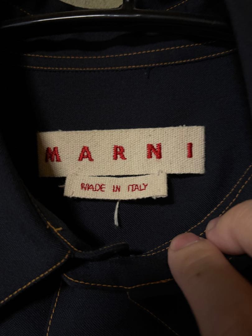 Marni マルニ　ステッチシャツ　トロピカルウール　カラーステッチシャツ