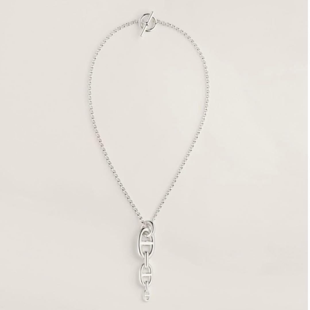 エルメス シェーヌダンクル アンシェネ ネックレス GM ペンダント シルバー