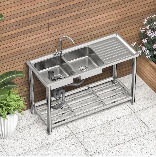 流し台 シンク ステンレス製 蛇口水栓付き 簡単組立 RC-CW1200