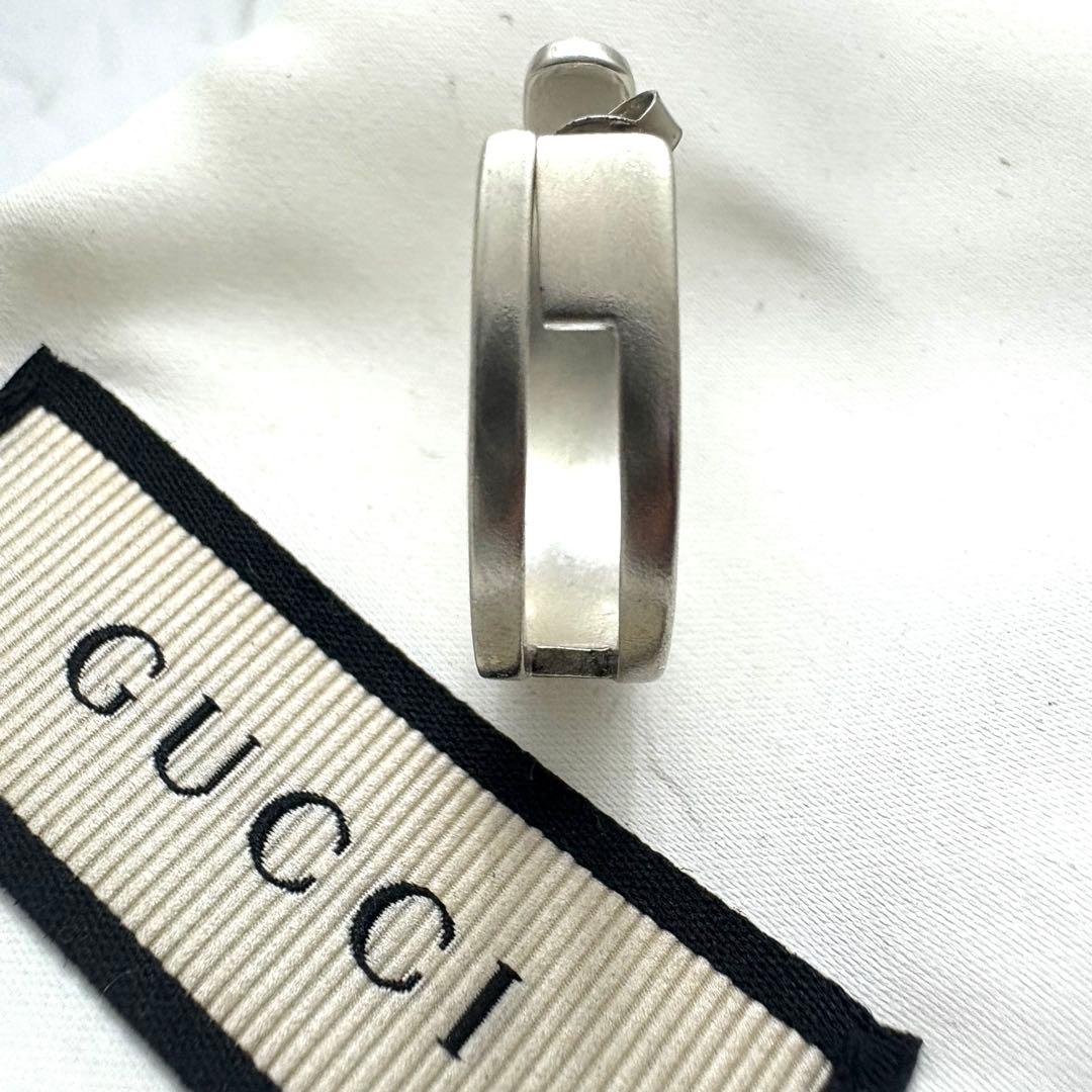 【美品】 GUCCI フープピアス シルバー 925