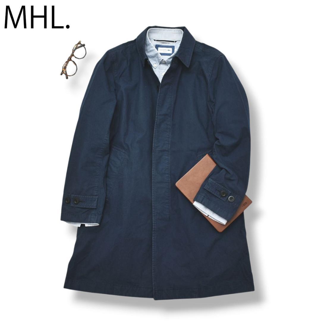 マーガレットハウエル MHL. ステンカラー コート センターベント S 紺