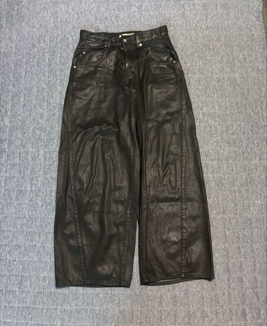 SUPER BAGGY バレルジーンズ ブラック コーティング