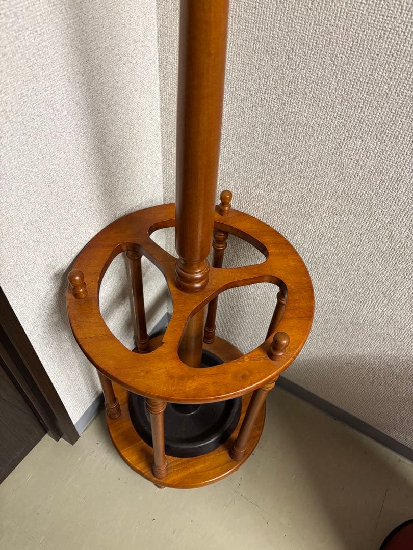 木製コートラック 傘立て付きヴィンテージ