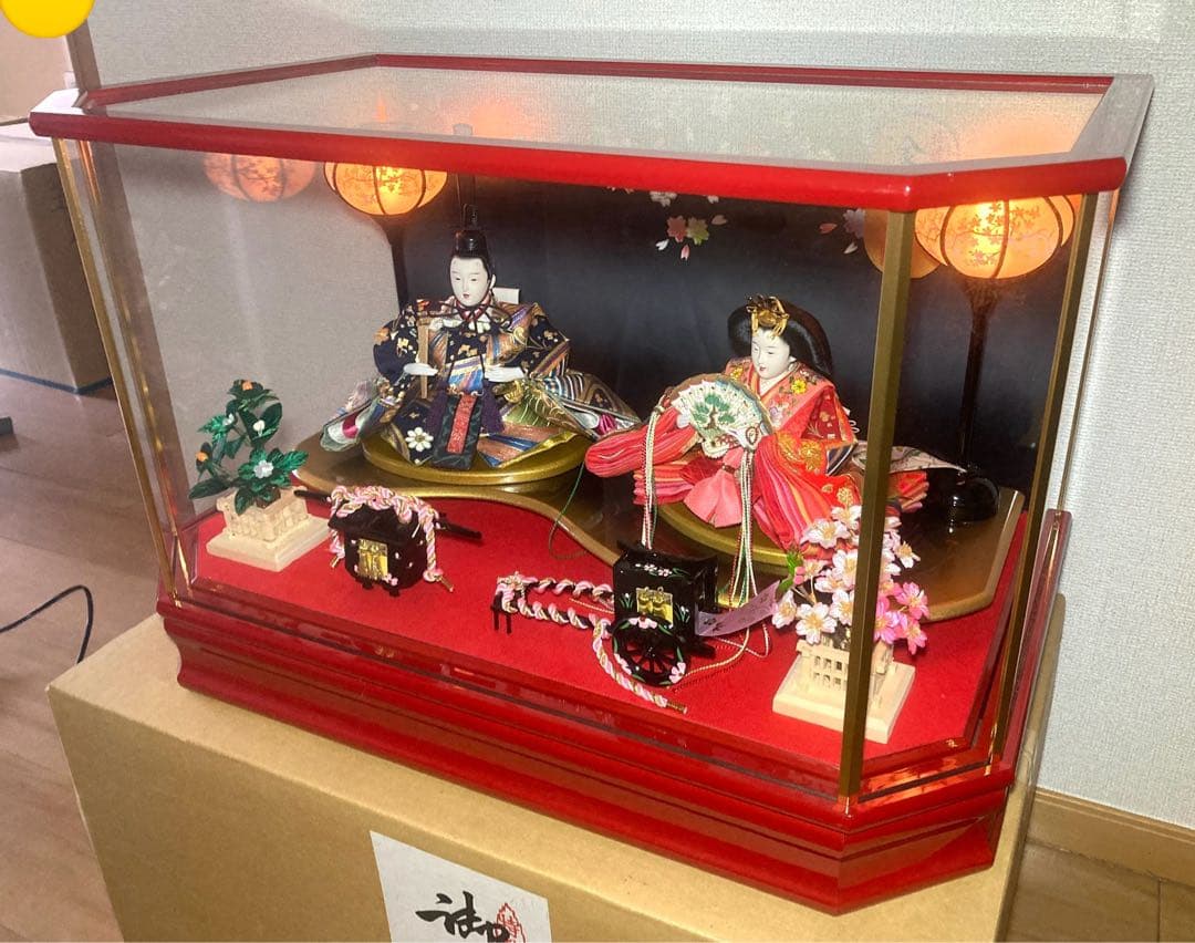 雛人形　ひな人形　親王ケース飾り　ガラスケース入り　ひな祭り