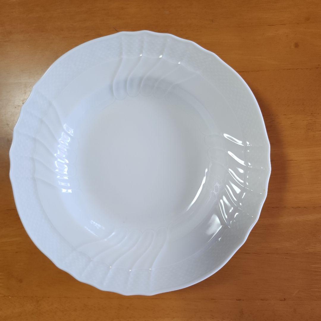 リチャードジノリ、ホワイト皿 3枚セット 波型デザイン