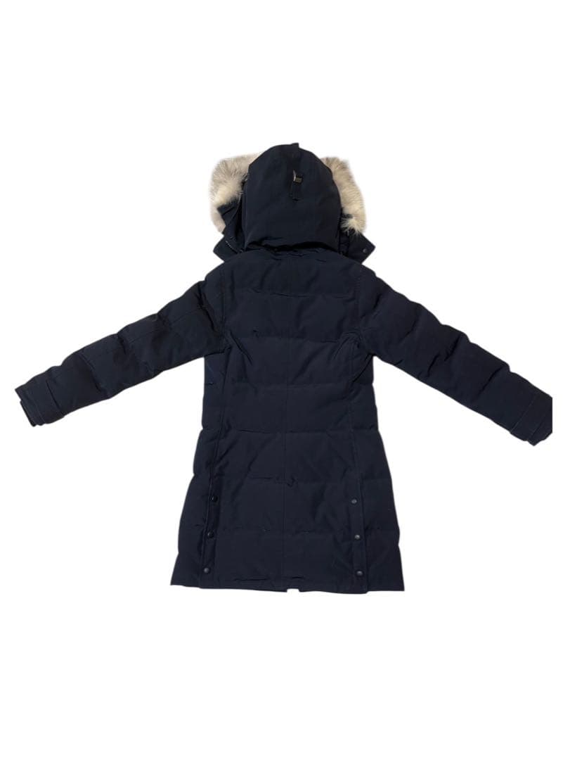   レディース ダウンコート ネイビーM ファー付き