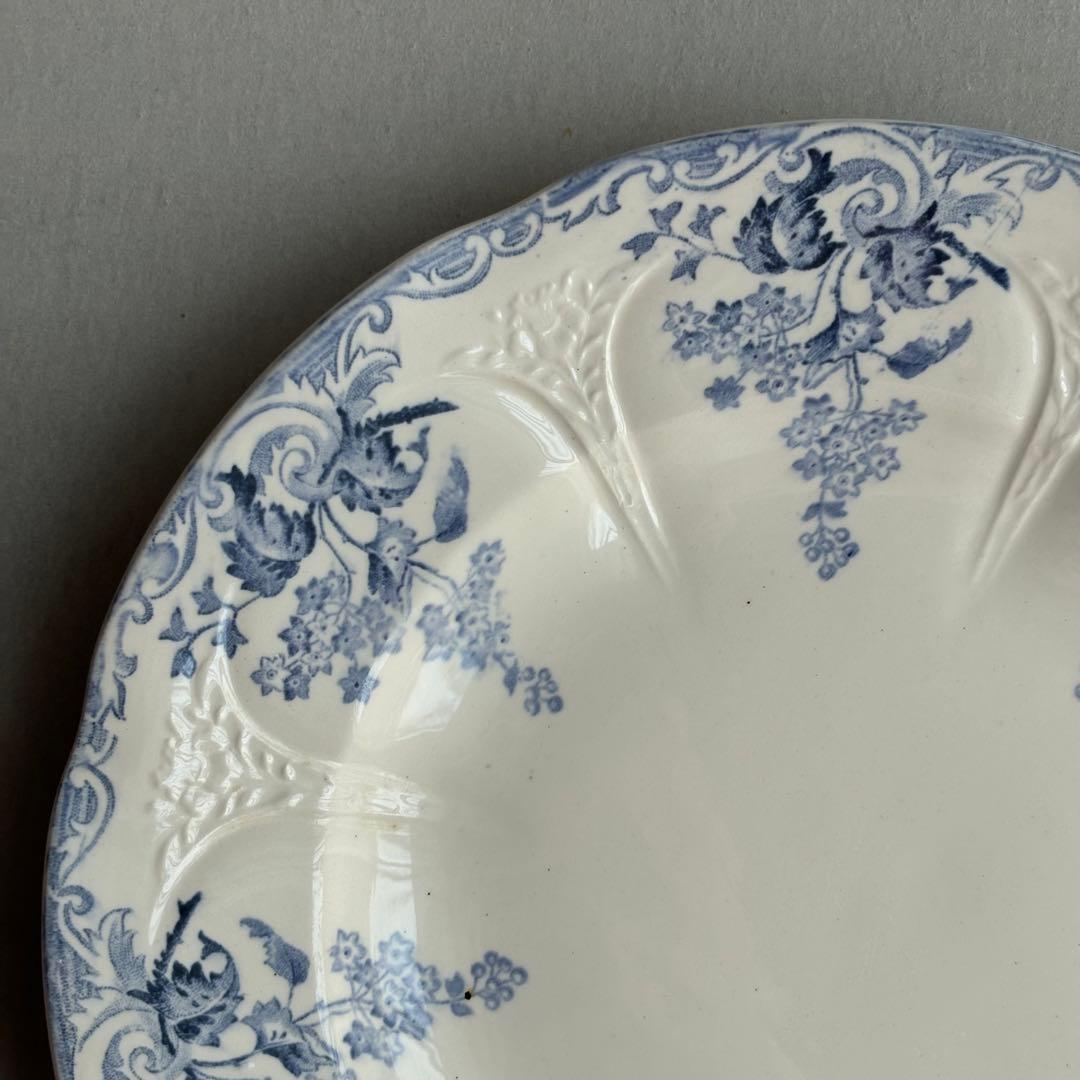 専用❣️レア フランスアンティーク longwyレリーフデザインが美しいプレート