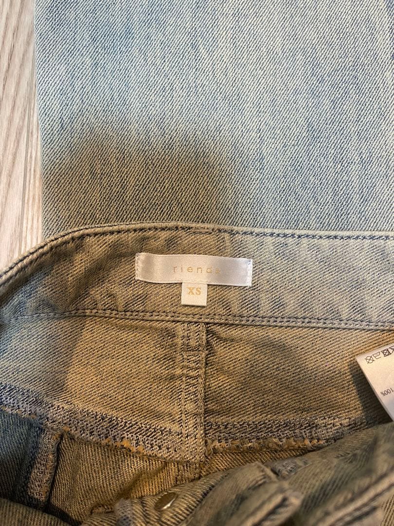 rienda★フロントボタンデザインハイウエストデニムパンツ　Y2K y2k 春