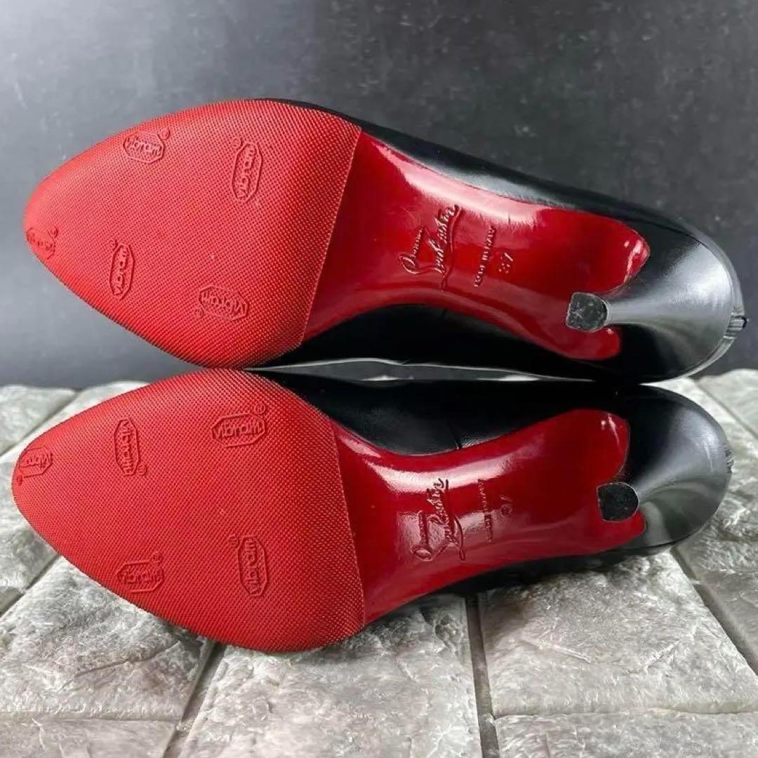 未使用級/EU37 クリスチャンルブタン パンプス RESILLISSIMA 黒