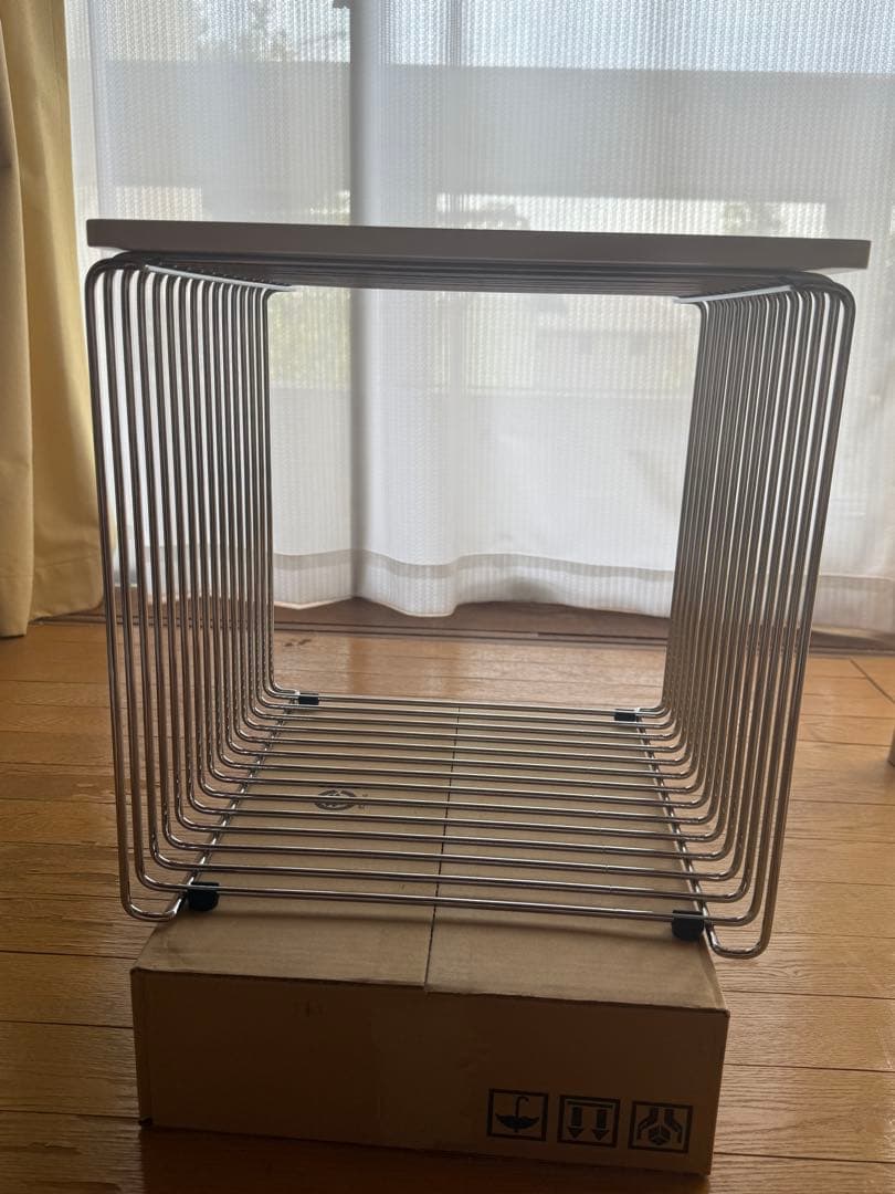 【美品】パントン ワイヤー シェルフ シングルサイズ 天板付き