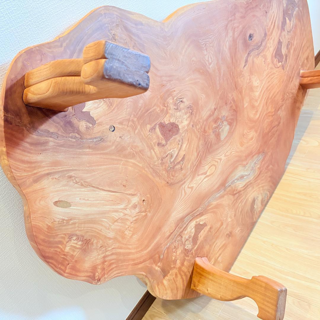 【teaページ】一枚板 座卓 ローテーブル 天然木 136cm 直接引取可