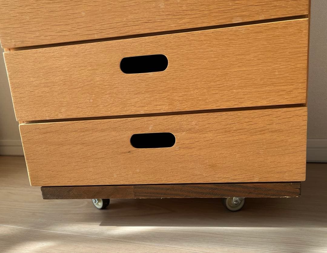 無印良品スタッキングチェスト２セット+キャスター台(DIY)