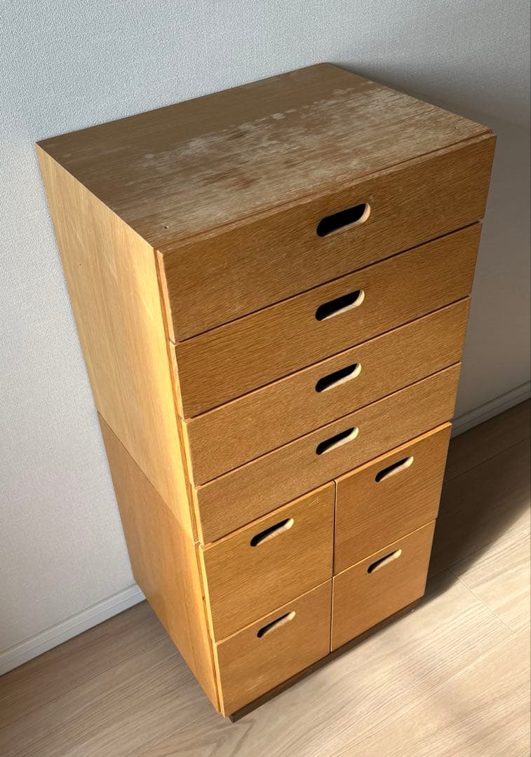 無印良品スタッキングチェスト２セット+キャスター台(DIY)