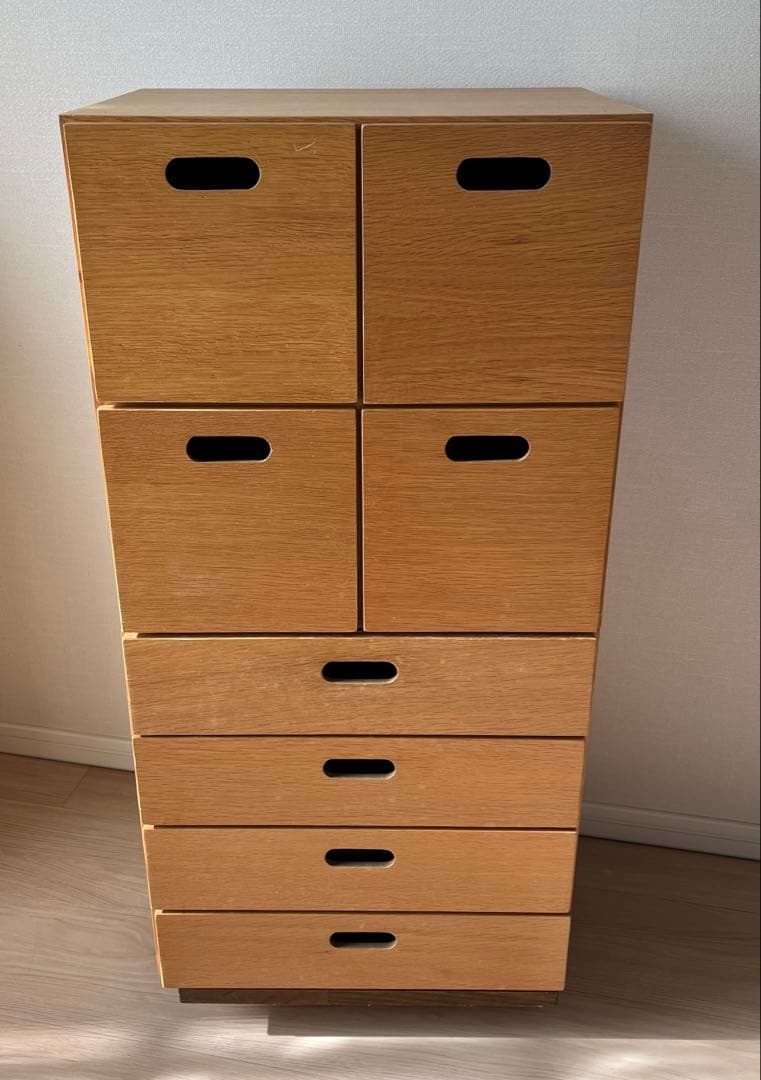 無印良品スタッキングチェスト２セット+キャスター台(DIY)