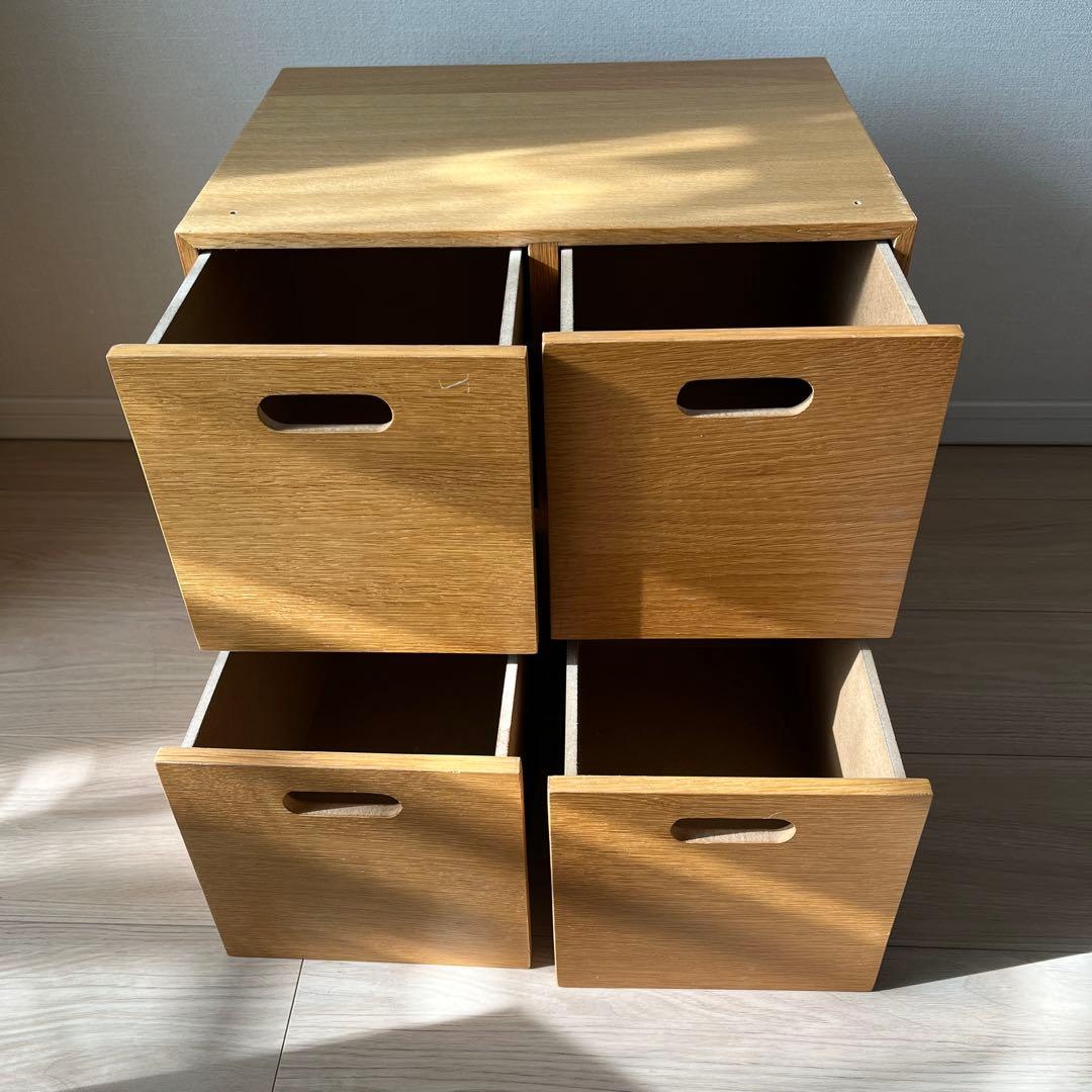 無印良品スタッキングチェスト２セット+キャスター台(DIY)