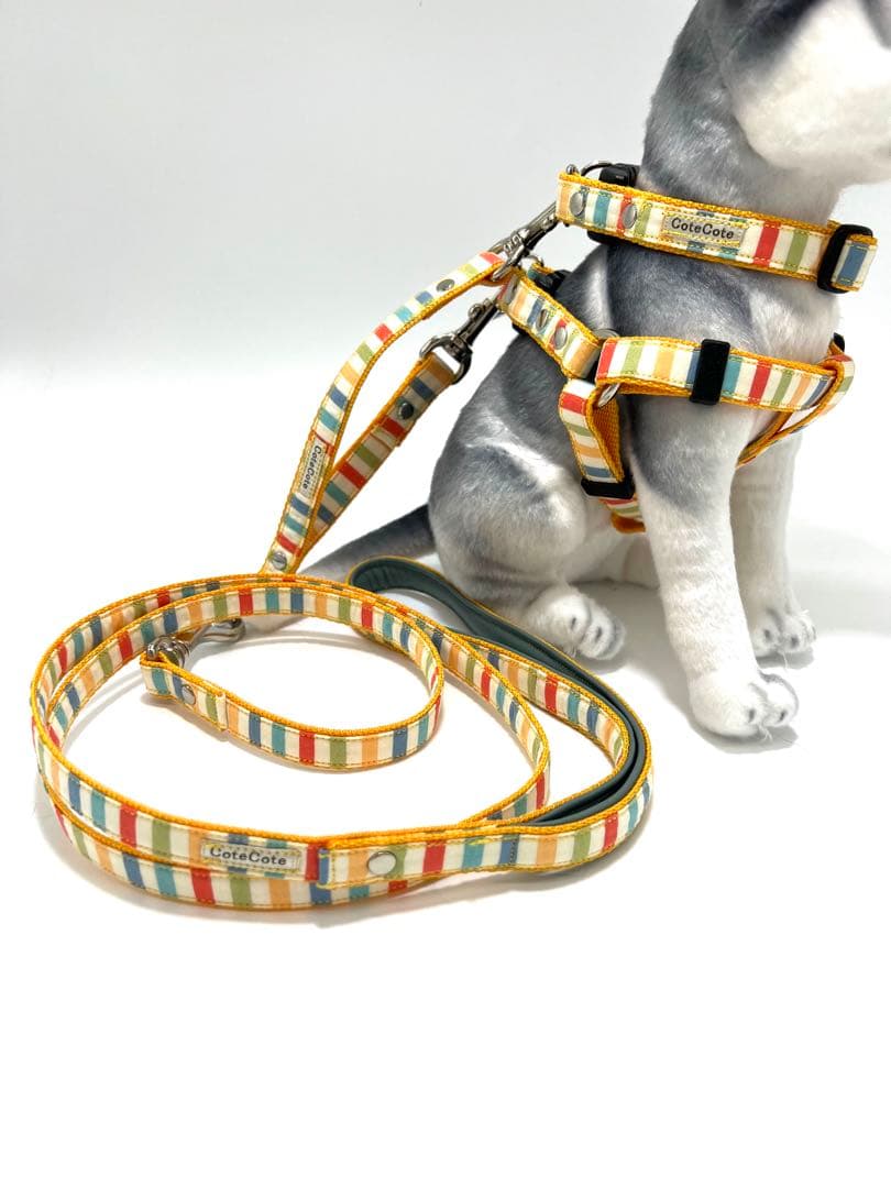 犬用品　首輪　ハーネス リード　ジョイントリード フルセット ハンドメイド