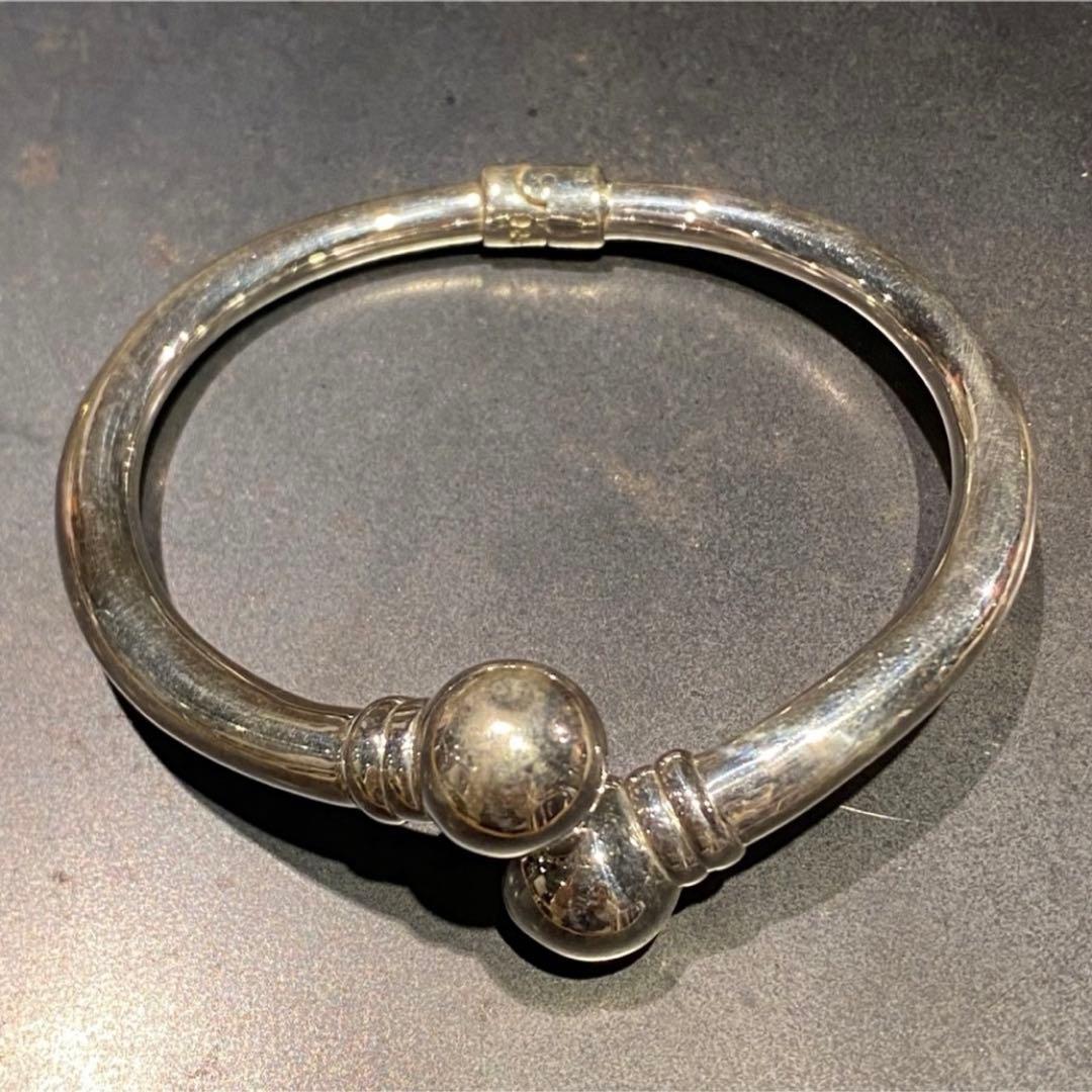 SILVER925 BIG PEARL BANGLE/シルバー/ブレスレット