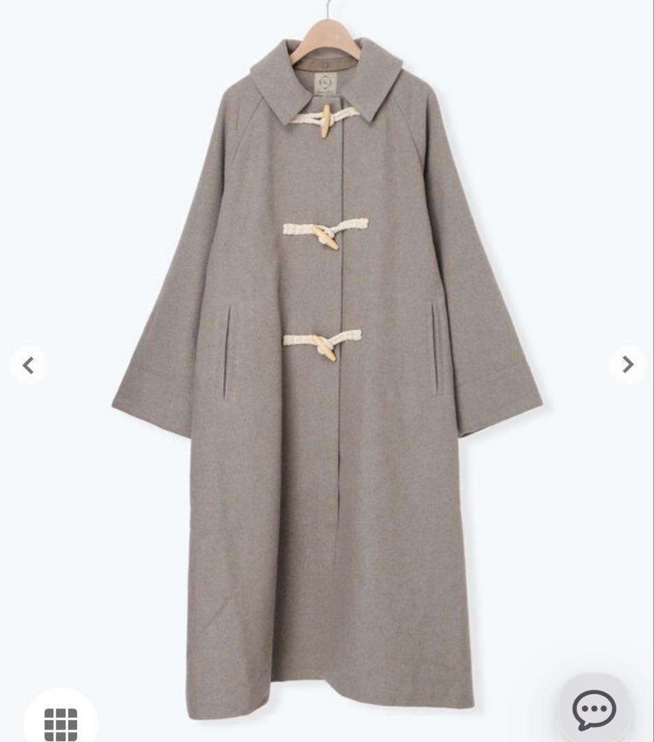 サマンサモスモス タスマニアウール2way襟ロングコート　ベージュ