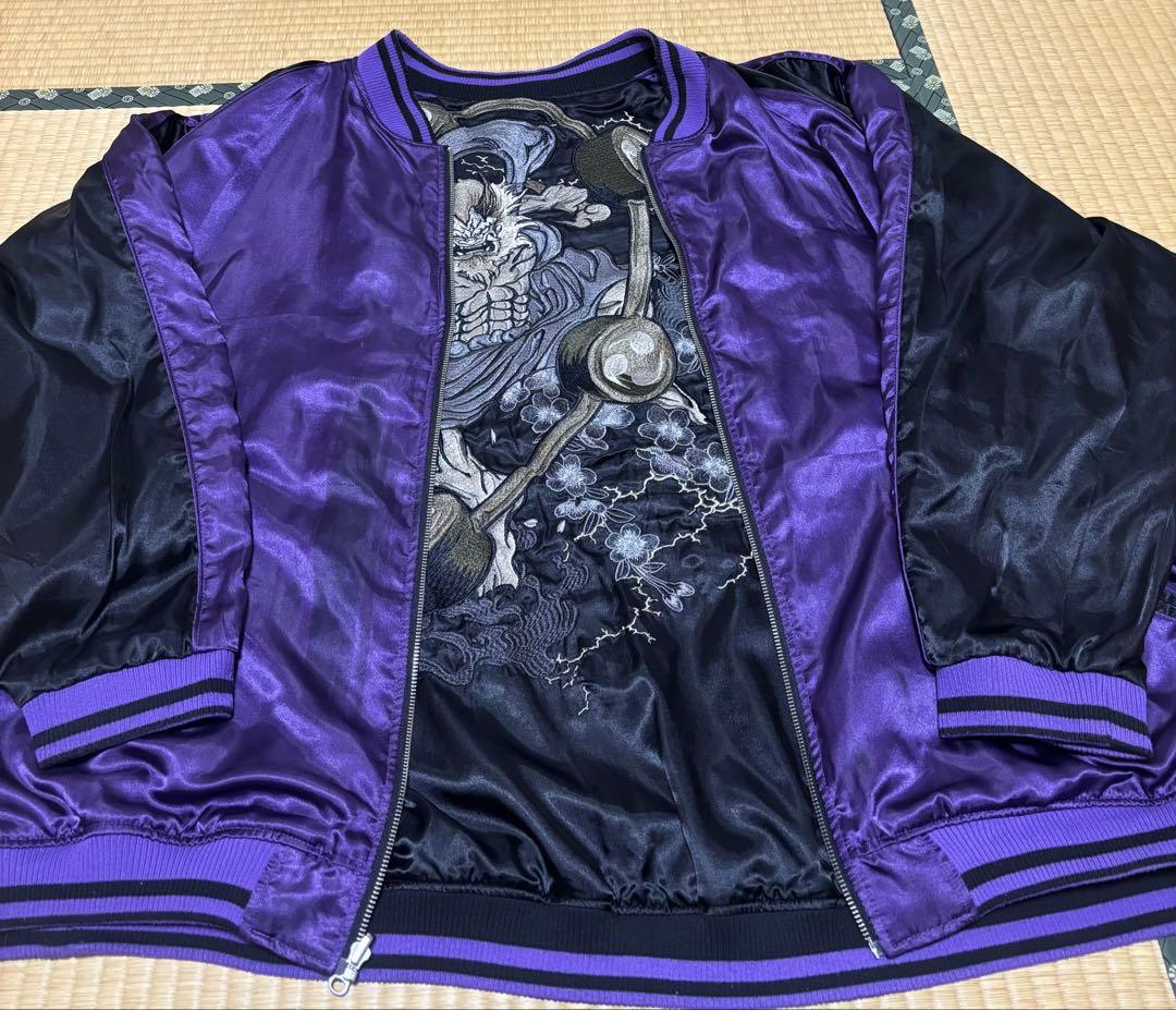 早い者勝ちで！激レア！！スカジャン　刺繍　BIG size(6L)　風神雷神