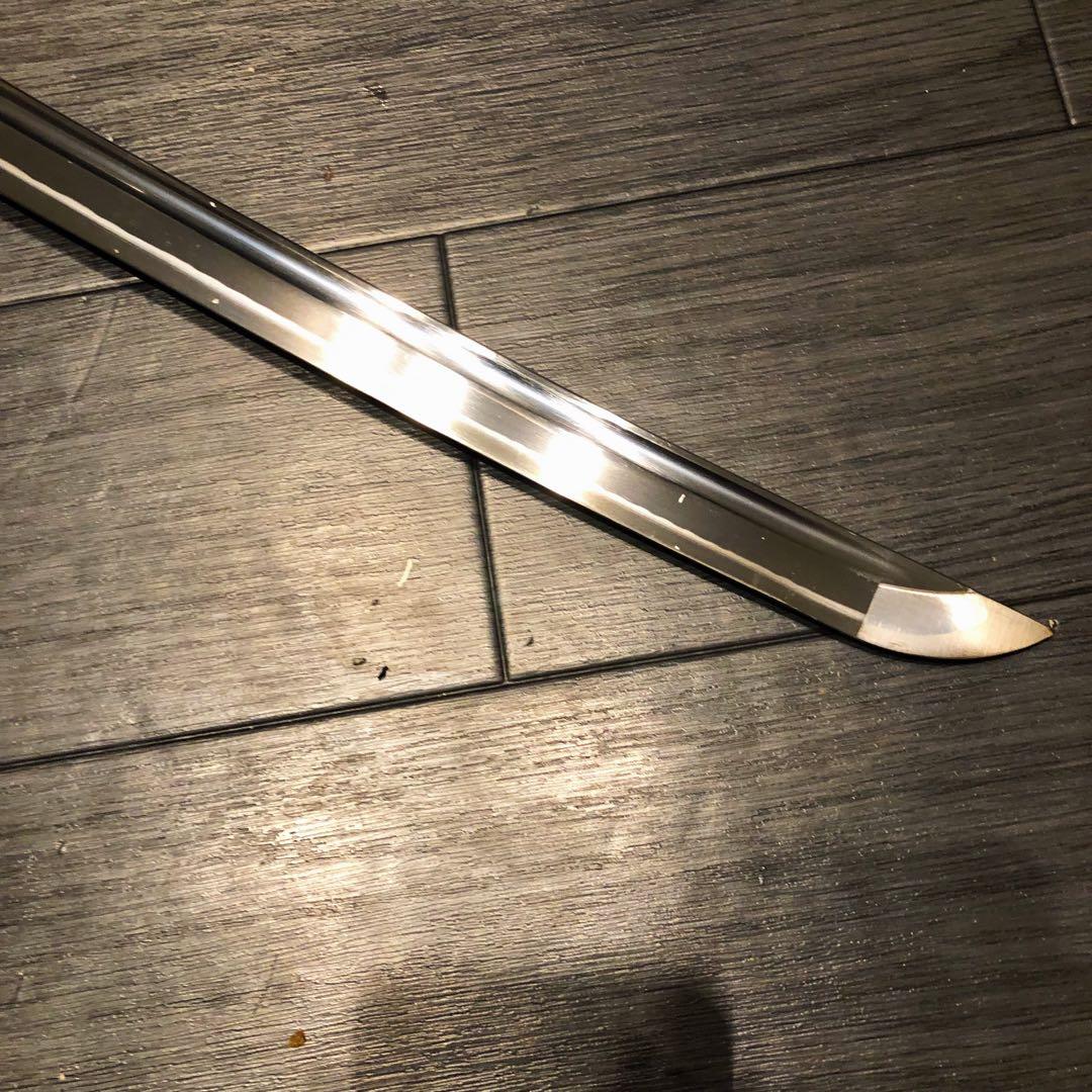 高級模造刀　樋有刀身 渋緑拵え　居合刀　太刀　本格模造刀