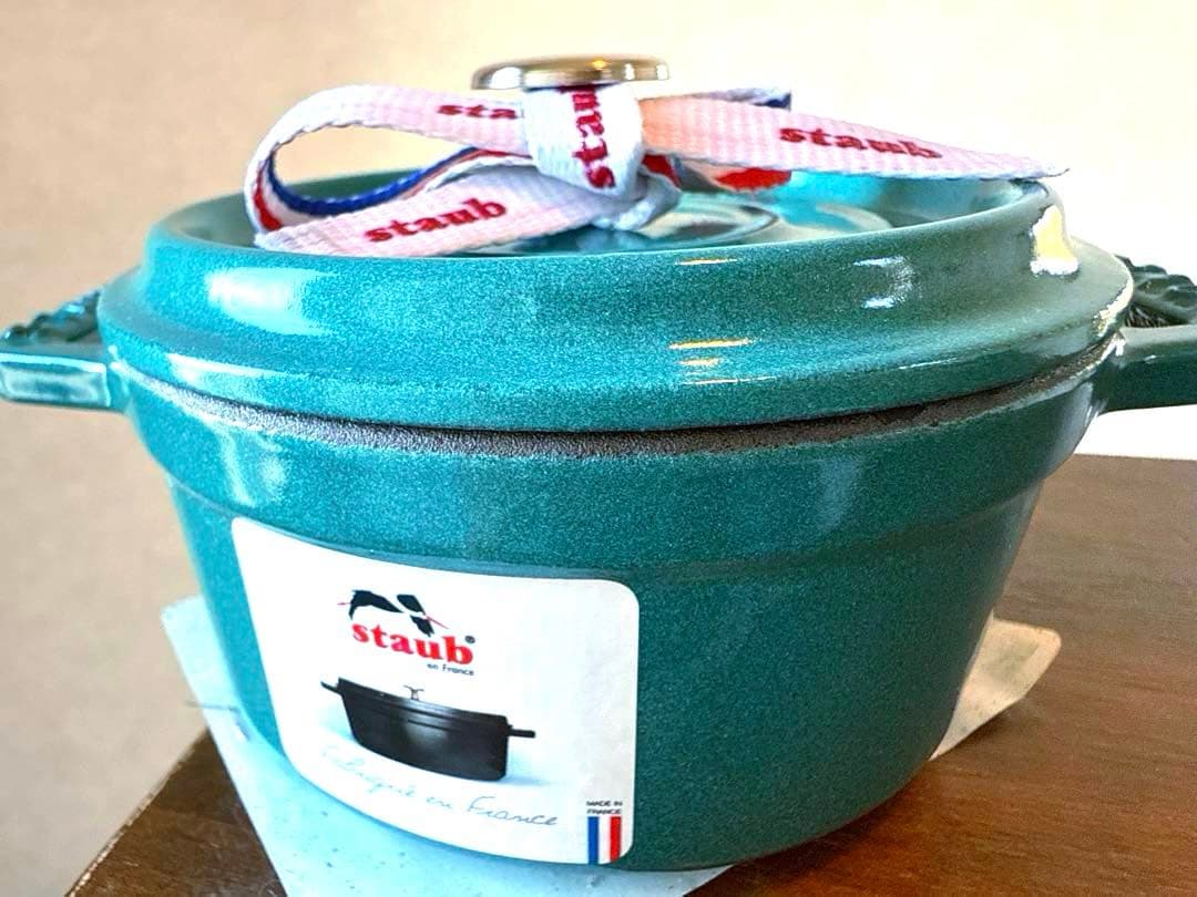 ストウブSTAUB完全限定希少廃盤色ミントココットラウンド１０ｃｍ新品生涯保証付