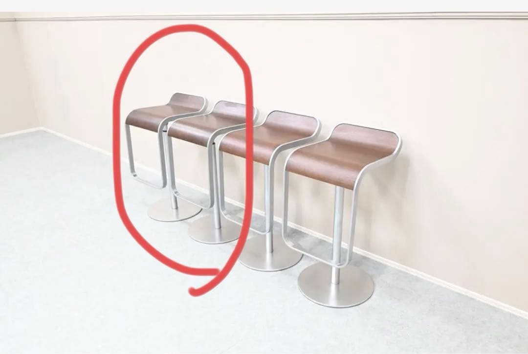 【展示極美品】 lapalma ラパルマ カウンターチェア LEM レム 2脚