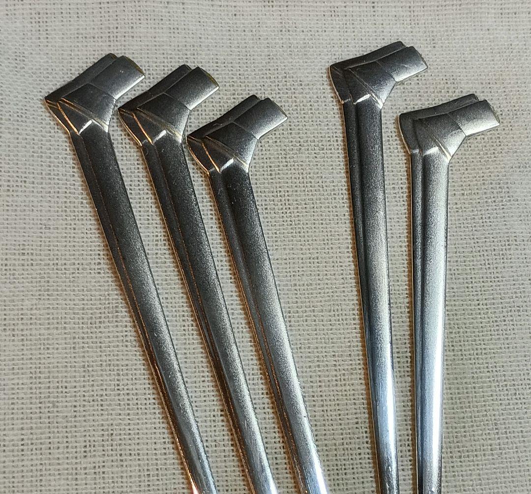 銀製 刻印 菓子楊枝 フルーツピック5本