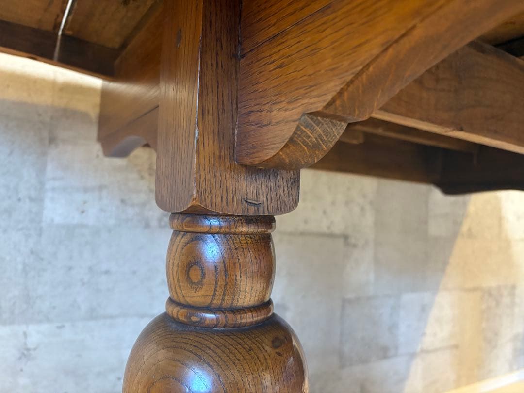 【1/5】イギリスアンティークドローリーフテーブル(ダイニングセット)※椅子別売