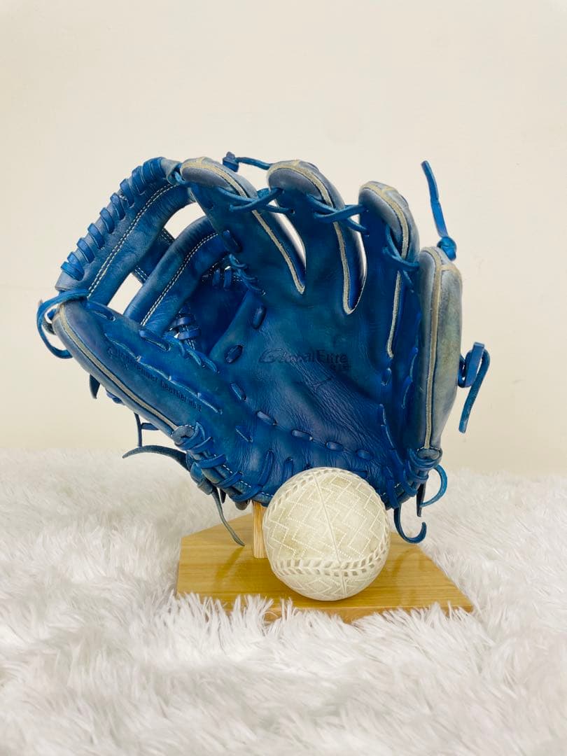 MIZUNO ミズノ　グローバルエリート　野球グローブ　軟式用　内野手向き　青