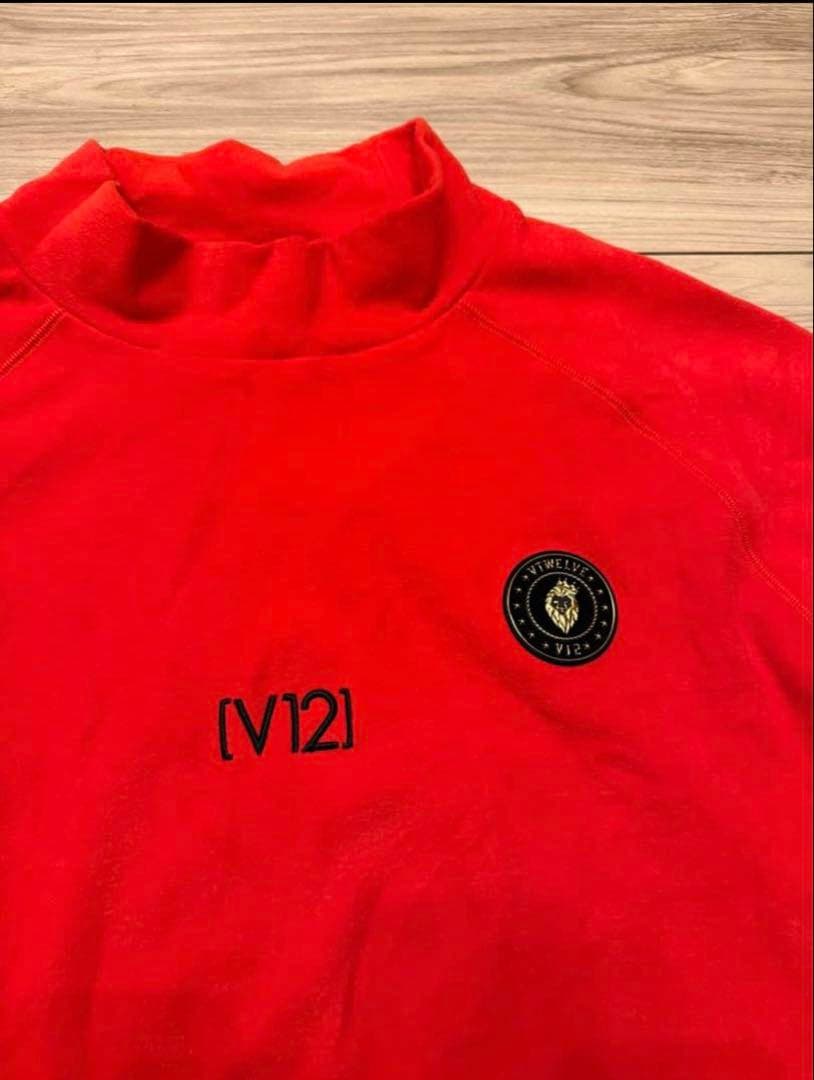 V12 ヴィトゥエルヴ 2024年モデル 起毛 ハイネックブルゾン レッド系