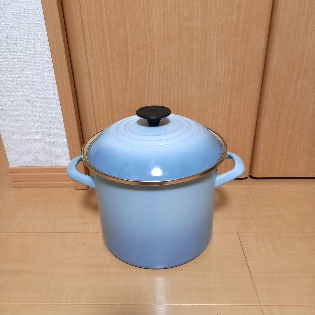 ル・クルーゼ 深鍋　寸胴　 ストックポッド5.7L　コースタルブルー