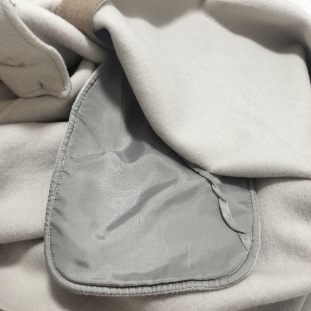 ドゥクラッセ　カシミヤ混　リバーコート　ロング丈　15号