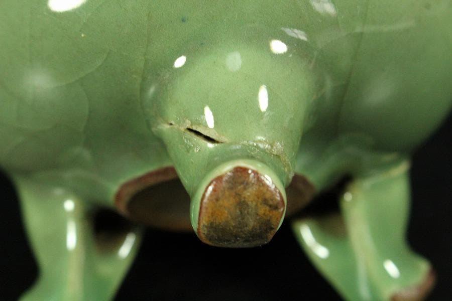 中国美術 天龍寺 青磁 三足 香炉 古美術(K-YC529)