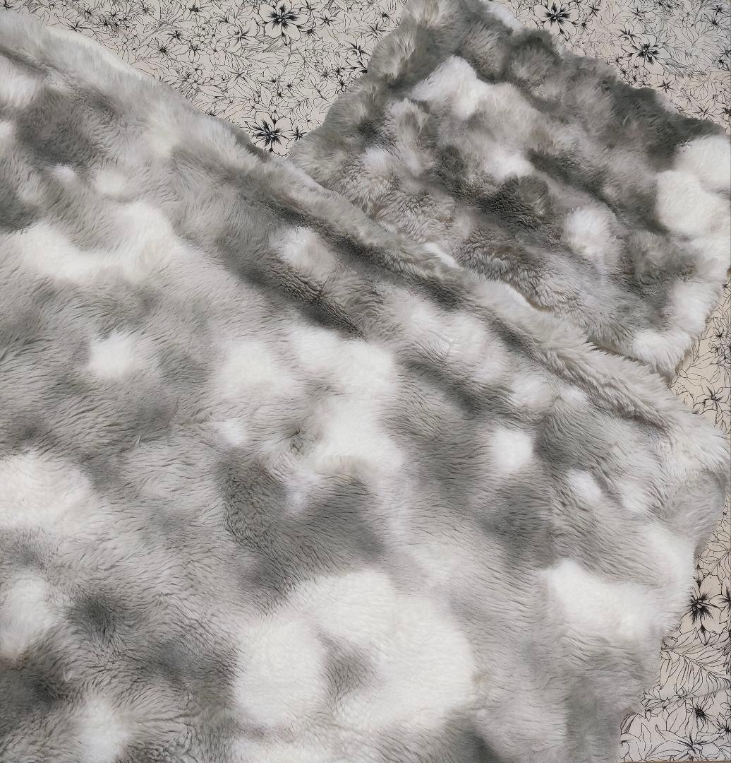 【Francfranc】WARMYポコモコファ掛布団カバーシングルグレー枕カバー