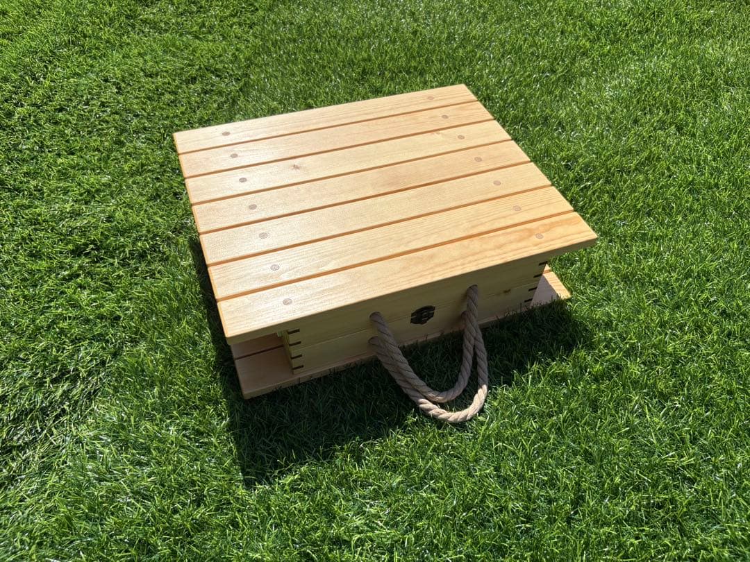 折りたたみ式アウトドアサイドテーブル【カラー:ナチュラル】