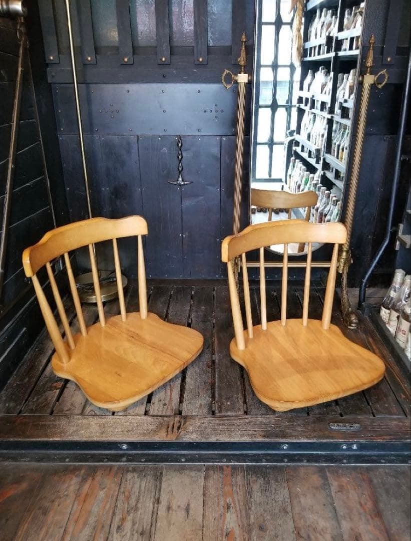 リムーバル　コンパクト　シンプルモダン　ウィンザーチェア　ナチュラルカラー　座卓