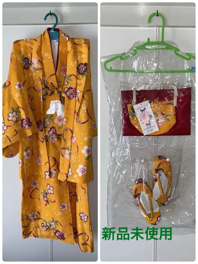 ７、8歳用　花柄着物セット