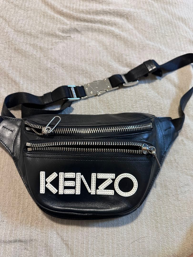 KENZO レザー ファニーパック 黒