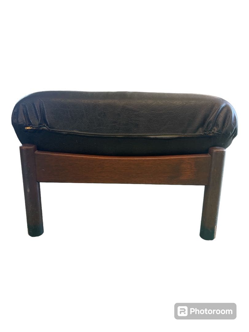 超希少 MARUNI オールドマルニ 孔雀印 MADISON オットマン 本革