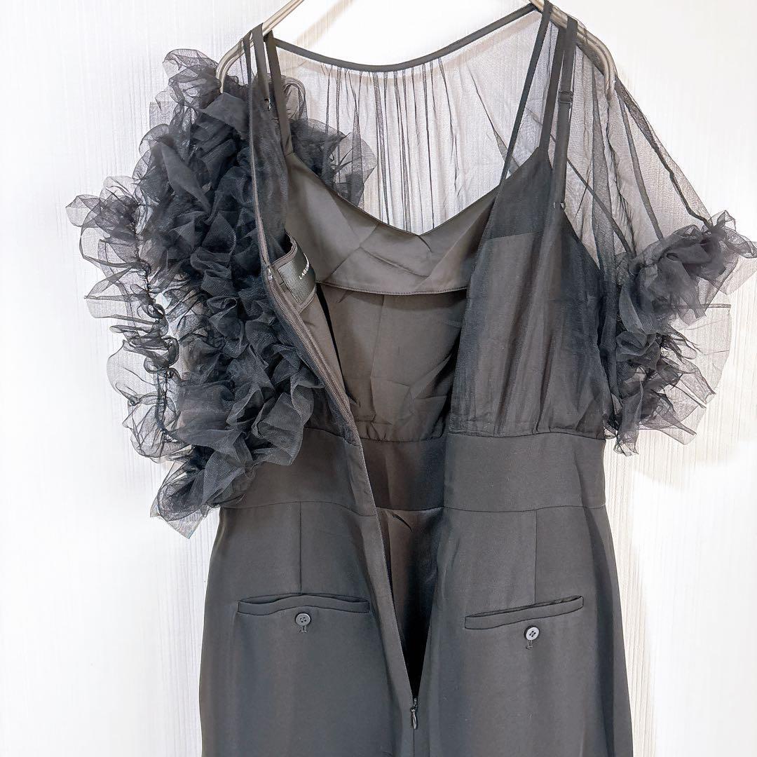 ラグナムーン　チュール　オールインワン　サロペット　パンツドレス　ブラック