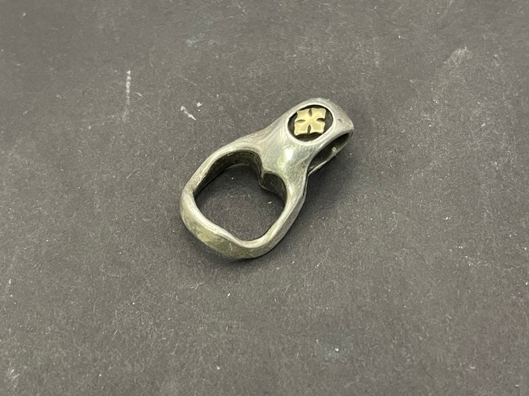 シルバー925 18k ビルウォールレザー　スライダー　ネックレス　BWL