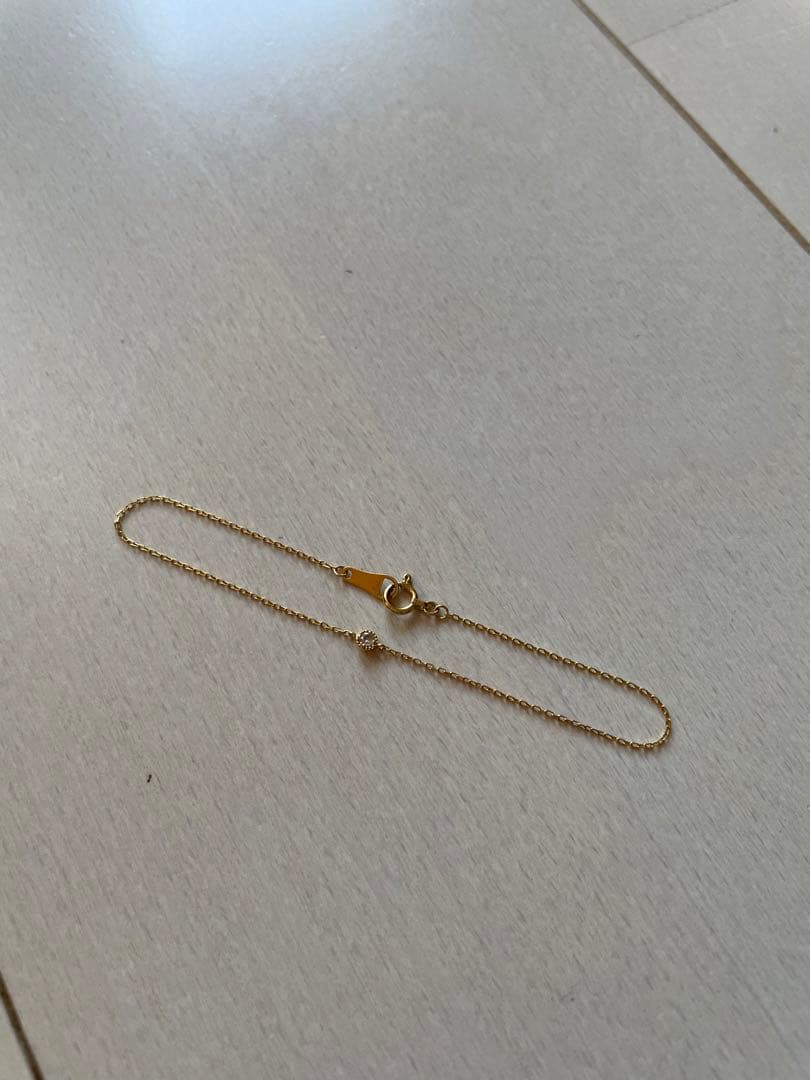 ageteゴールドk18ダイヤブレスレット