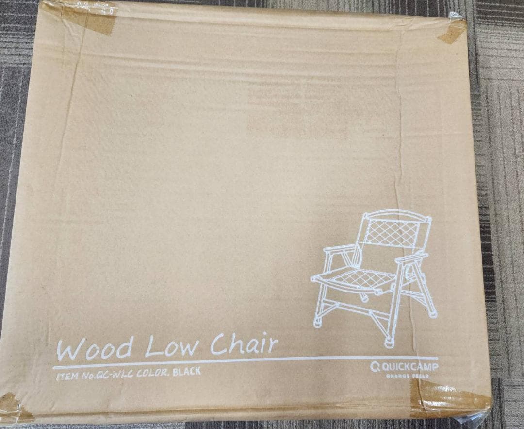 QUICK CAMP　ウッドローチェア　ブラック