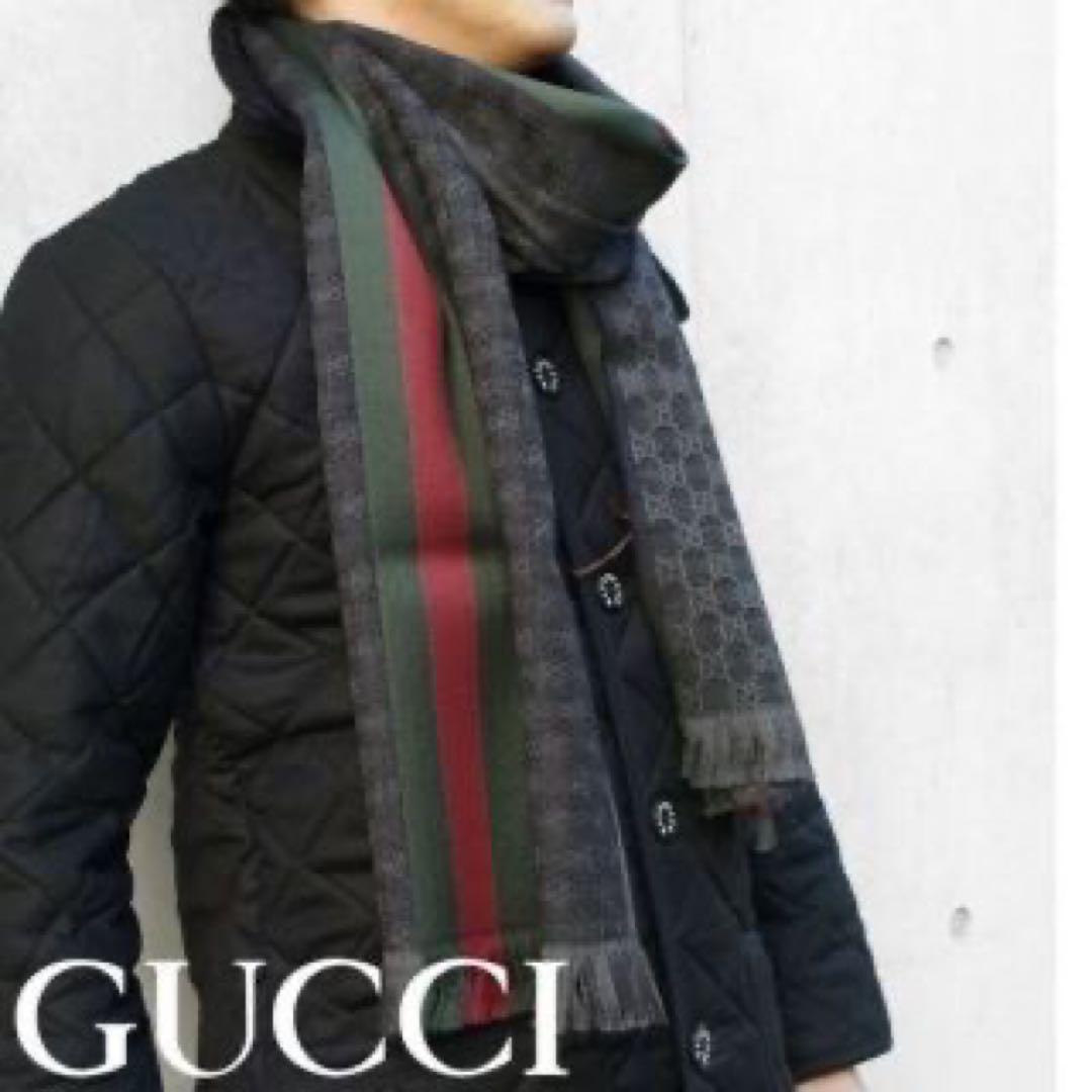 2026年新品✨GUCCIシェリーラインマフラー✨箱紙袋セット❗️グッチマフラー