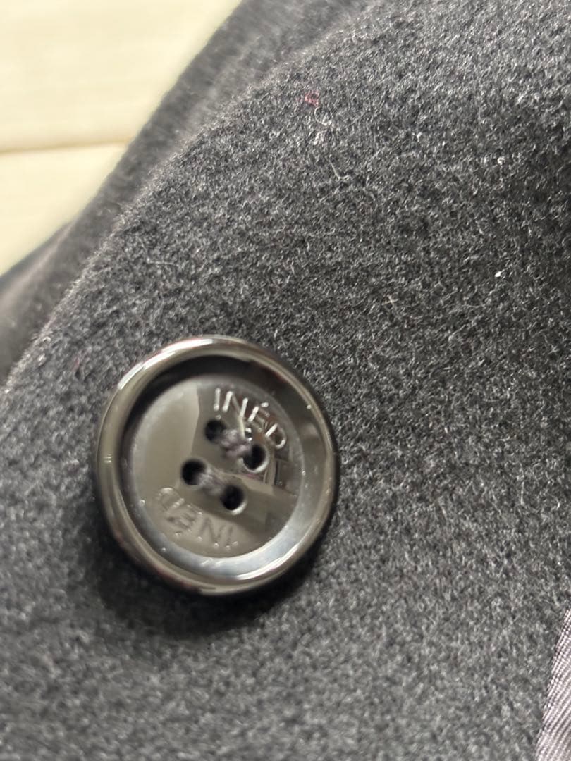 INED　カシミヤロングコート　ベルト付き　ブラック　11号　日本製　裏地付き