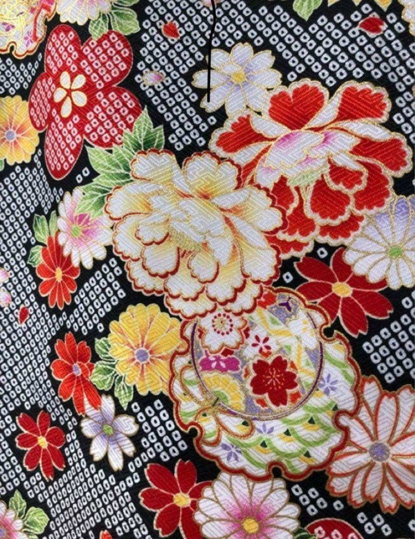 七五三着物一式★女の子　7歳　梅　作り帯